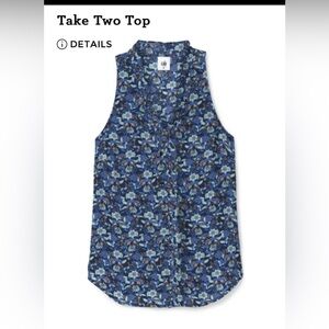 Women's Blue Floral Top